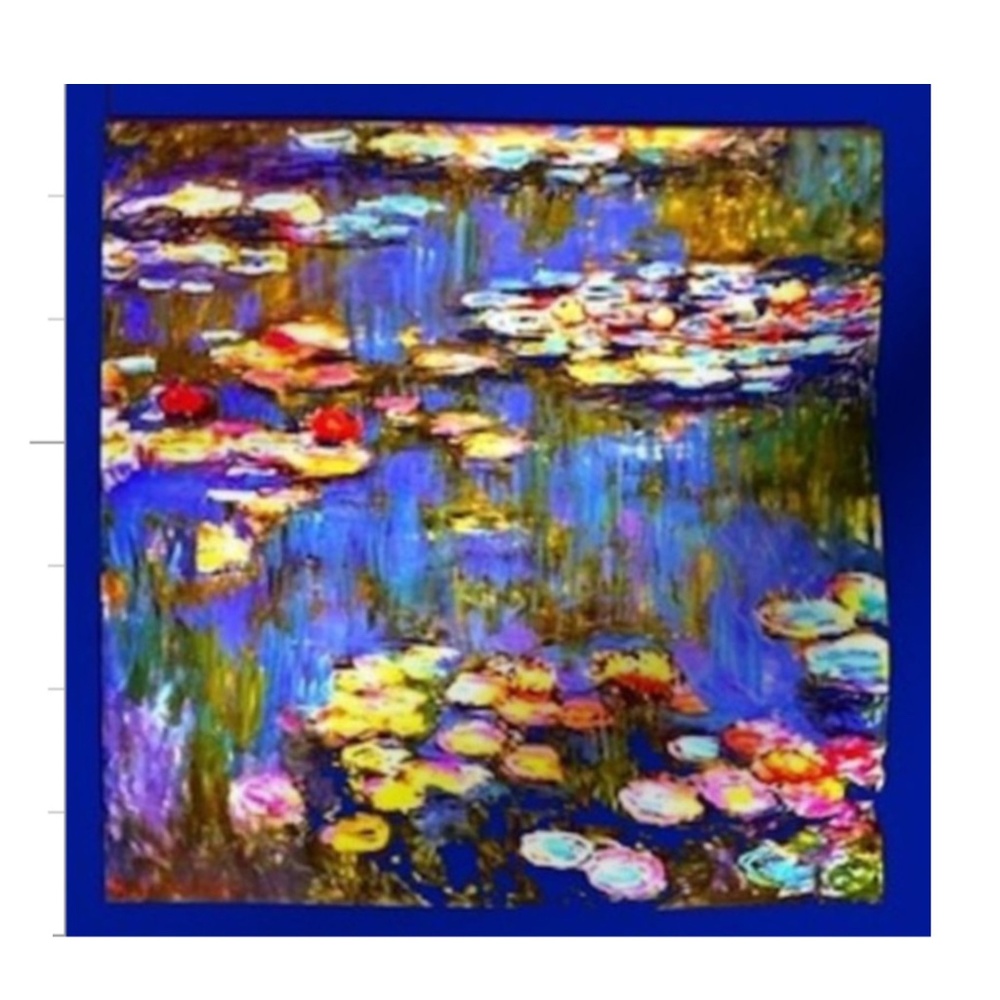 Fabric Swatch, Monet Water Lilies, Cotton